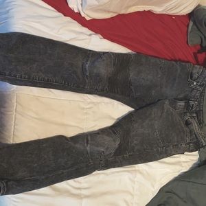 Black biker pants